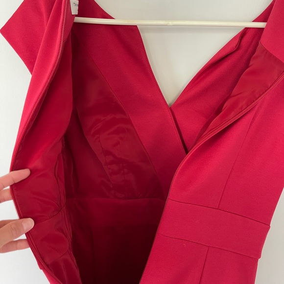 Trina Turk Red Cocktail Dress Size 4-6 - Picture 5 of 10